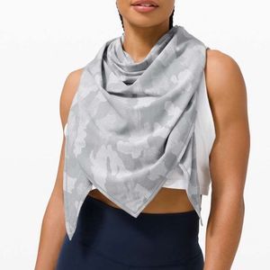 Lululemon All You Need Scarf Wrap new gray CAMO yoga